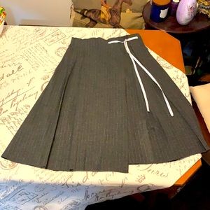Anthropologie Pinstripe wrap skirt